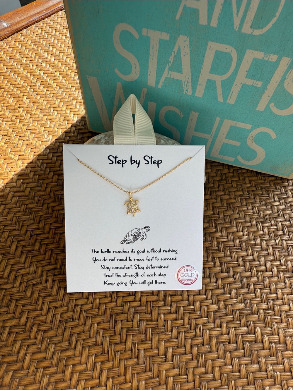 18K Gold-Dipped Turtle Pendant Necklace - Gold - Picture 7 of 9